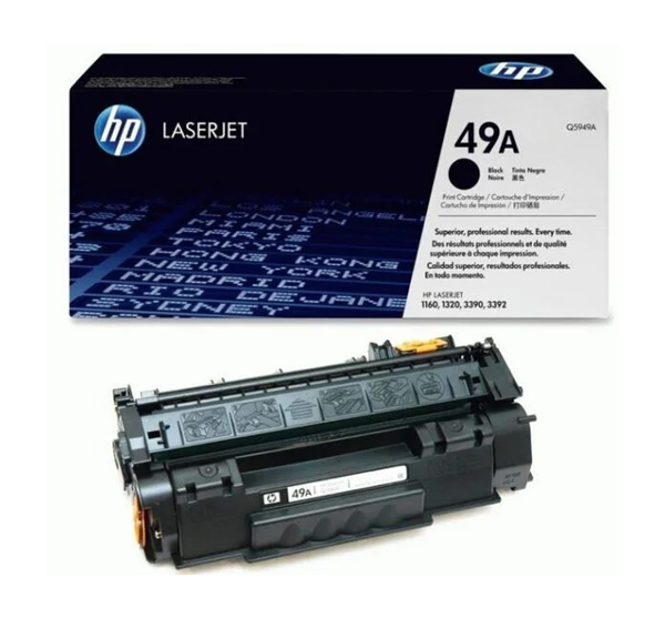 HP 49A Black LaserJet Toner Cartridge, Q5949A